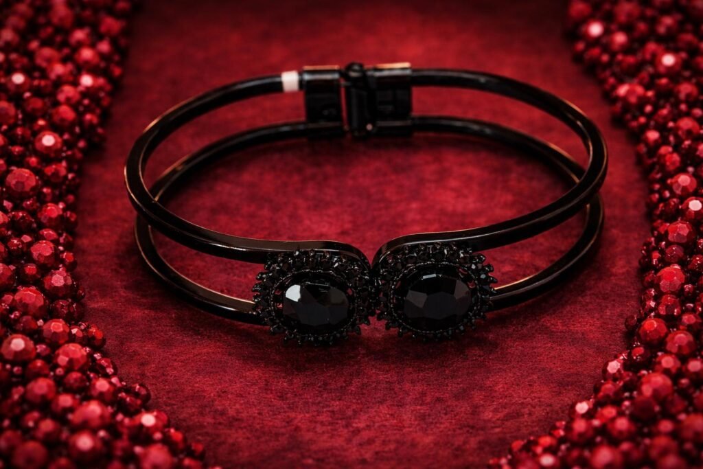 Black tone cuff bangle