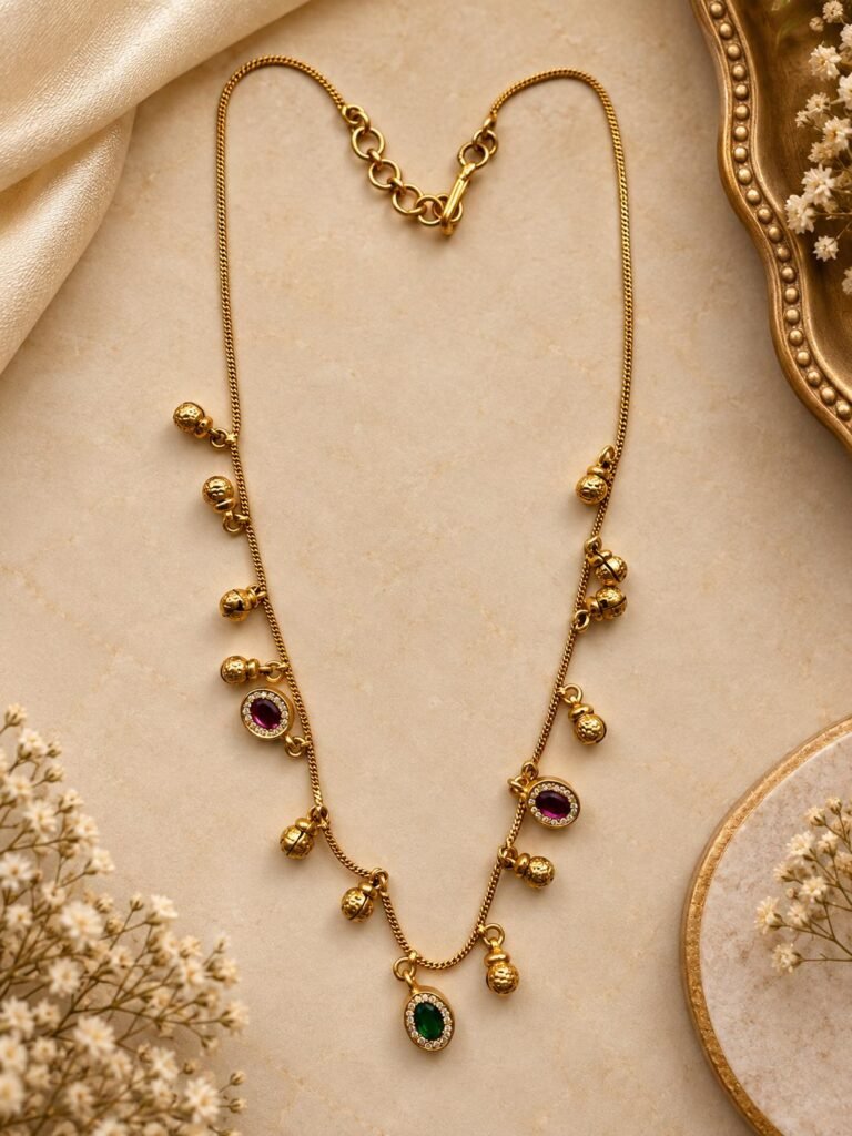 Multicolor Jewel Charm Necklace