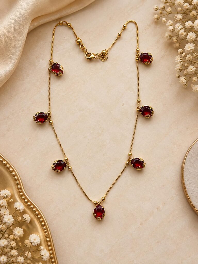 Red Stone Neck Chain