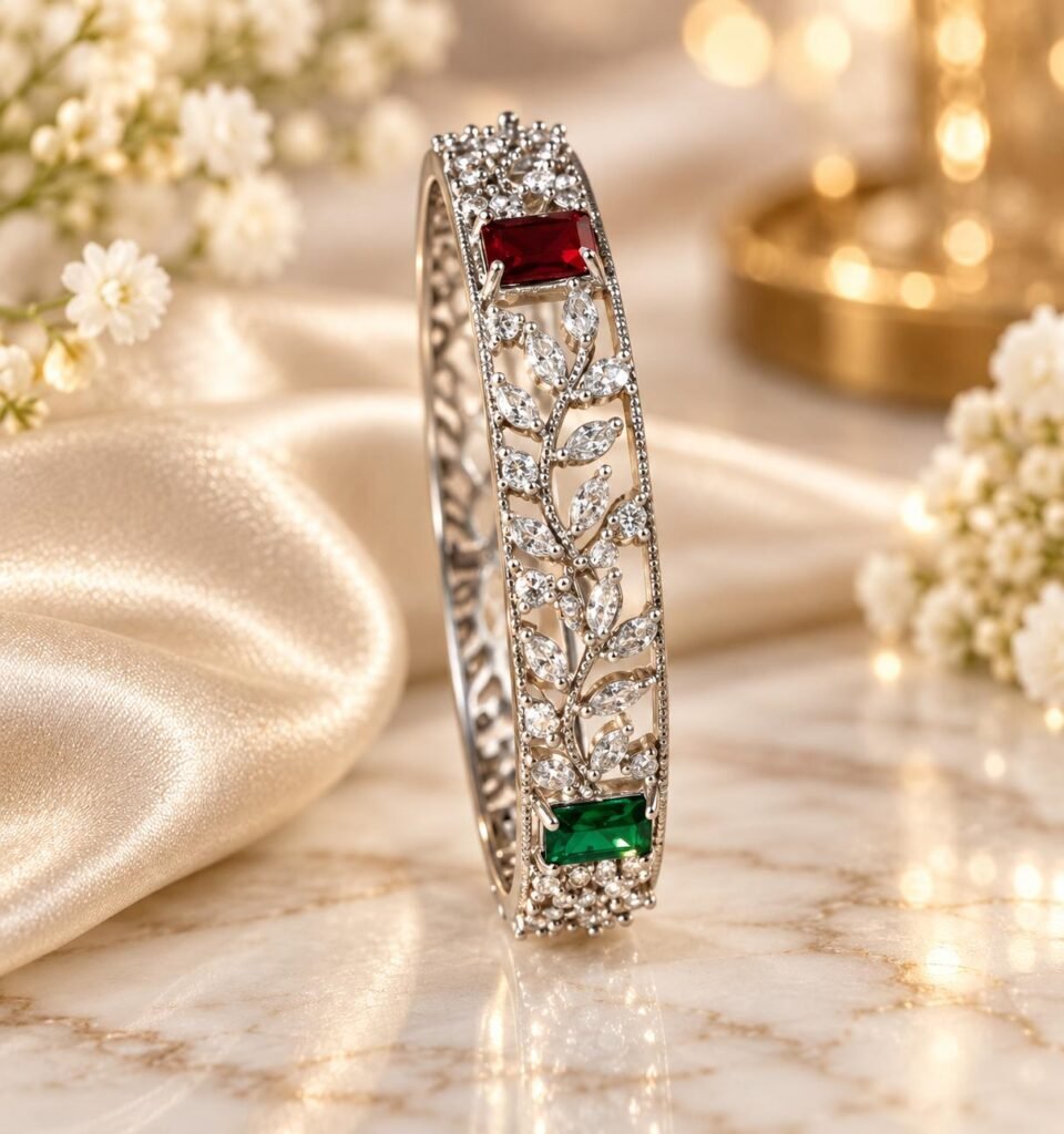 Elegant Crystal Statement Multicolour Bangle