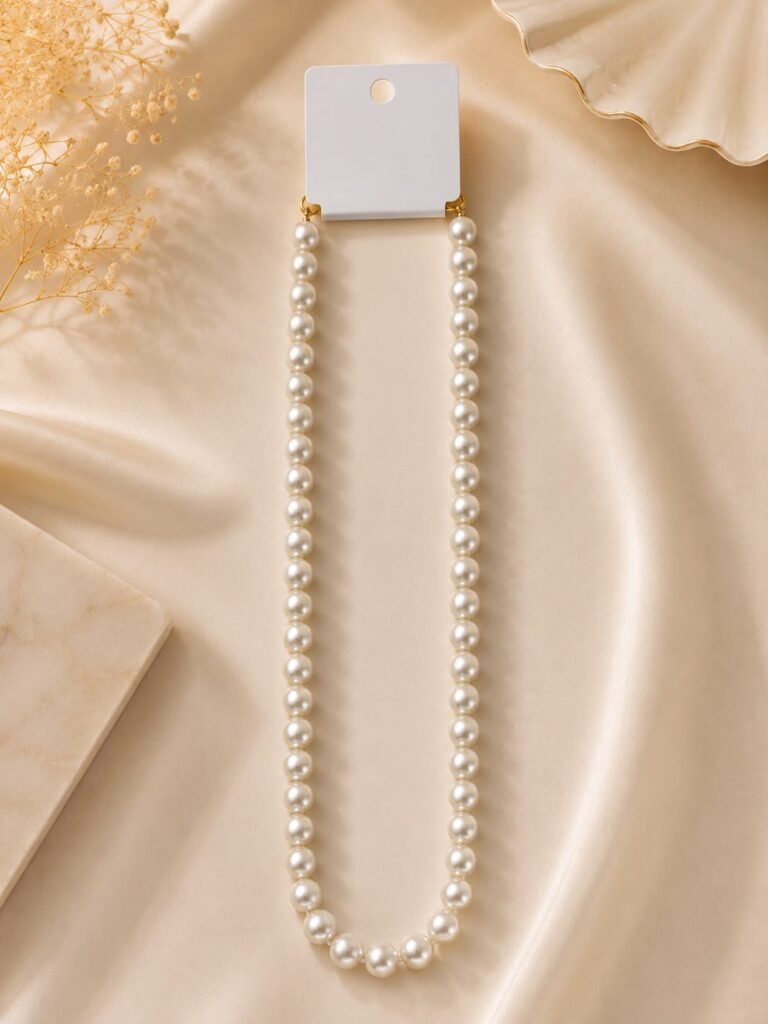 Elegant White Bead Neck Chain