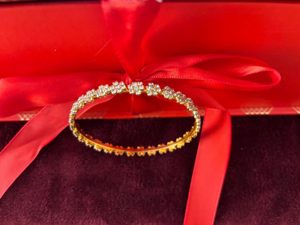 Bangle with white stones